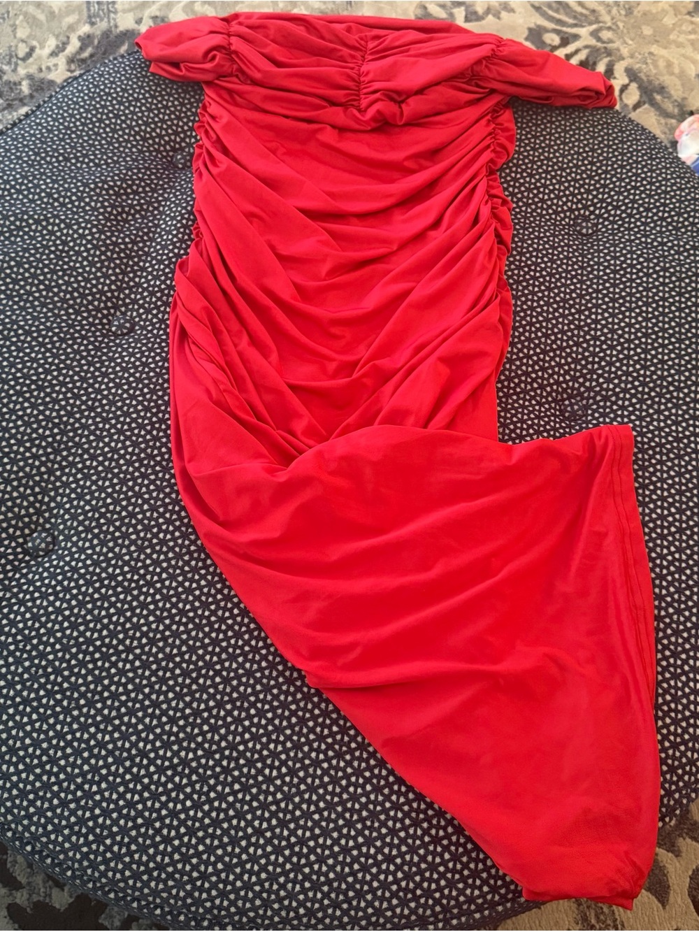 Amazon Women Dresses Red Ruched Maxi Dress